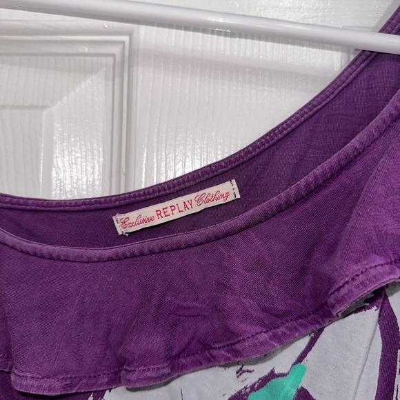 Purple dress on one shoulder - Picture 2 of 2